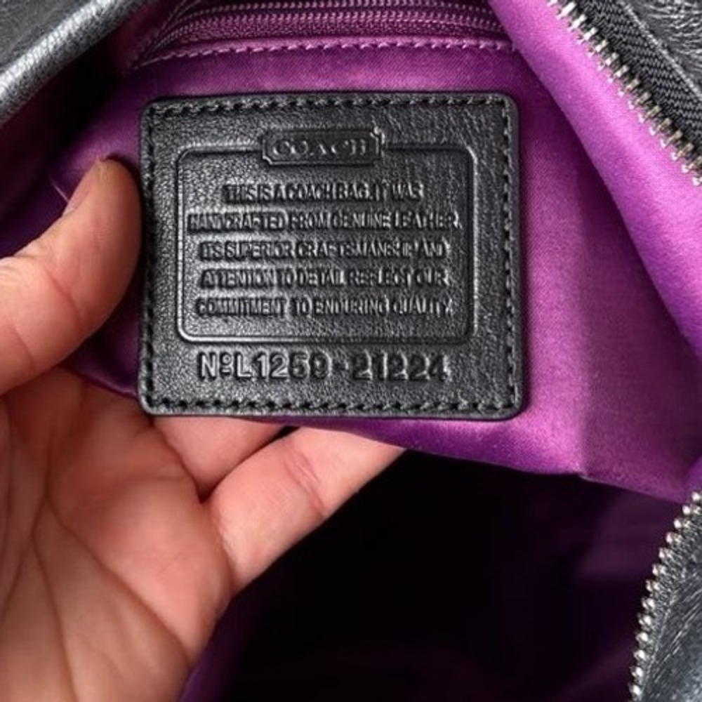 Coach Madison Isabelle Black Leather Hobo Shoulder Bag 21224 - Picture 5 of 16